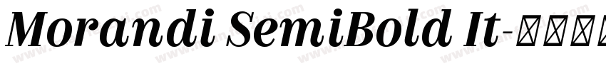 Morandi SemiBold It字体转换